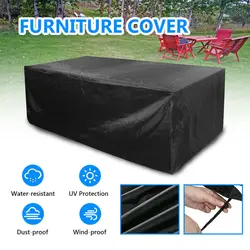 Patio Protective Cover 210D Oxford Cloth Furniture Waterproof Dustproof Cover for Chair Rattan Table Cube Sofa Rain Garden