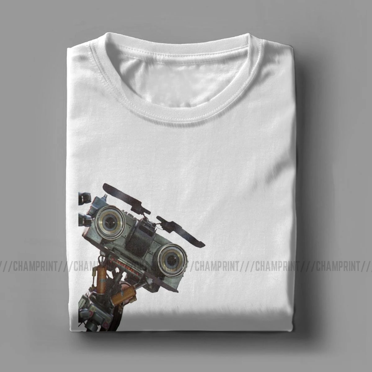 Men T-Shirt Short Circuit No Disassemble Casual Tee Shirt Johnny 5 80s Retro Robot Movies T Shirts O Neck Clothing Printing