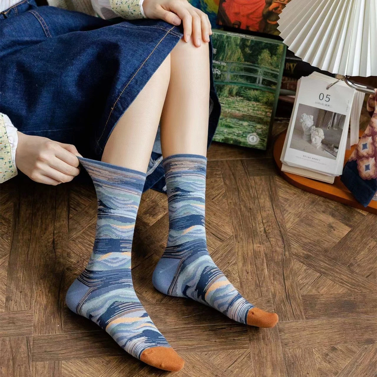 4 Paris Autumn Winter Women‘s Sock Mixed Colors Cold Snow Resistant Socks Russia Warm Winter