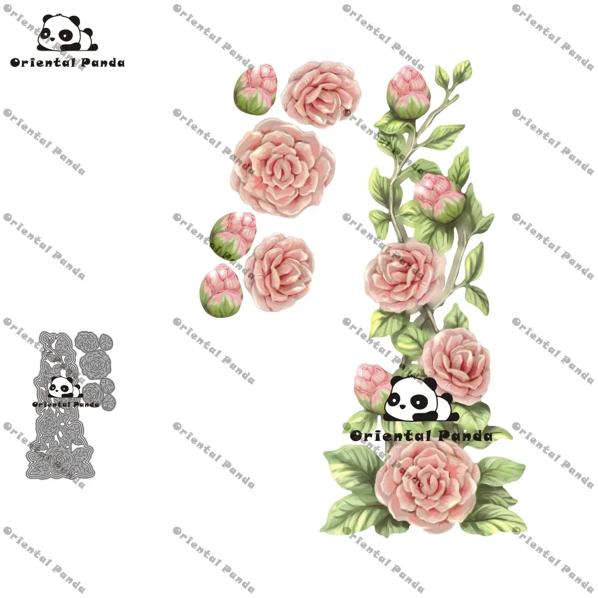 New mold 2021 DIY die cutting Climbing Camellia new mold 2021 clamping process metal die cutting businesscutting die  Flower