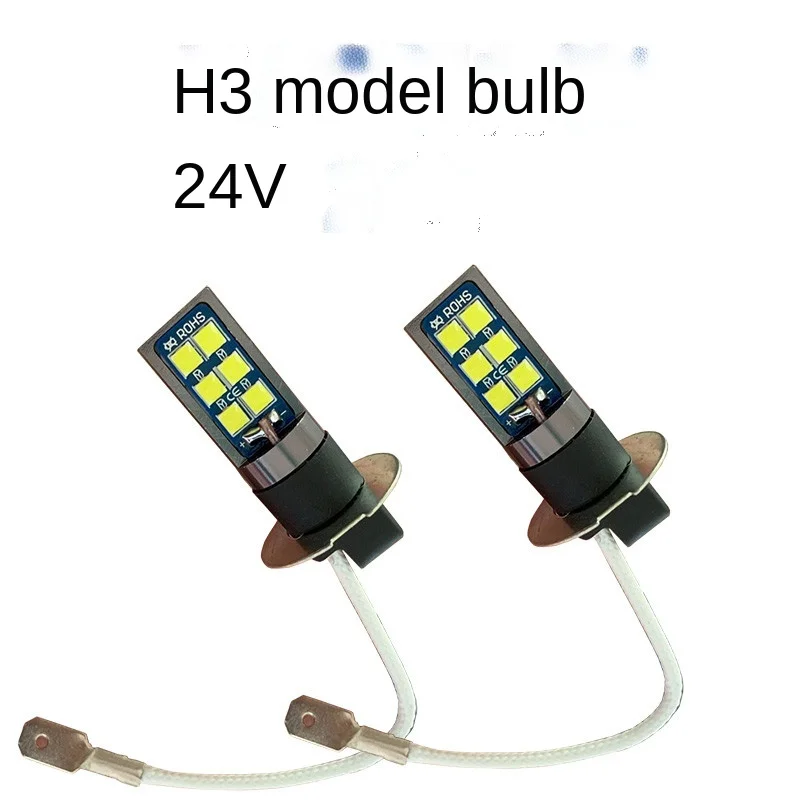 2pcs  H3 LED Bulb Super Bright  Car Fog Lights DC 12V-24V 6000K Running Light Auto Fog Lamp Day Running Light