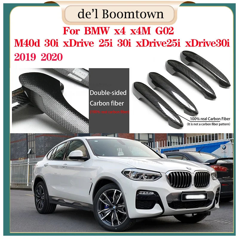 

For BMW x4 x4M G02 M40d 30i xDrive 25i 30i xDrive25i xDrive30i 2019-20 100% Real Carbon Fiber Car Door Handle Cover accessories