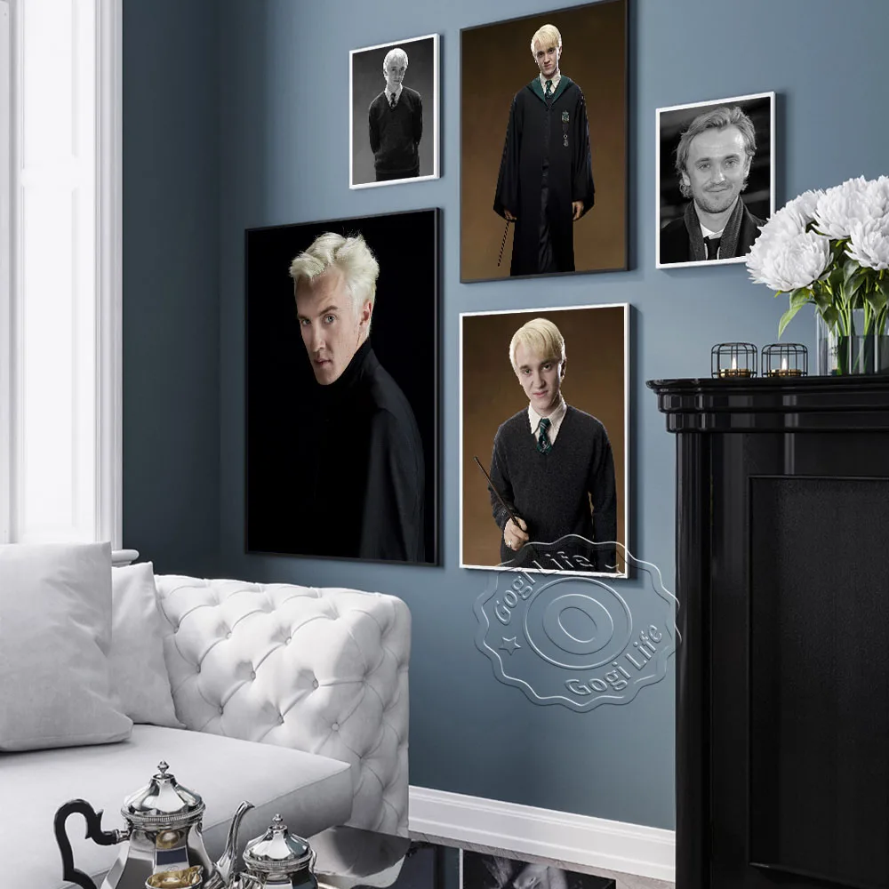 Handsome Actor Draco Malfoy Poster, Movies Star Actor Vintage Art Portrait Wall Picture, Fans Collection Gift, Home Decor Mural