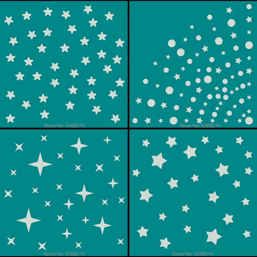 Leuchtende Sterne Wandaufkleber, die im Dunkeln leuchten, Mond/Herz/runder Aufkleber für Kinderzimmer, Kinderzimmer, Geschäft, Hotel, DIY-Dekoration – Detail 18