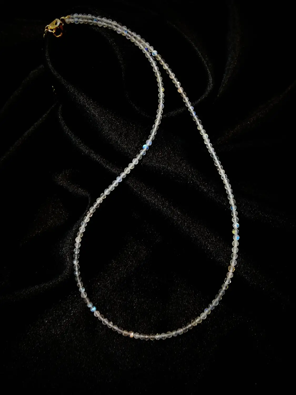 Lii Ji Labradorite Choker Necklace 40-45cm Bohemian Hawaii Clavicle Jewelry Nice gift for Women or Men Dropshipping