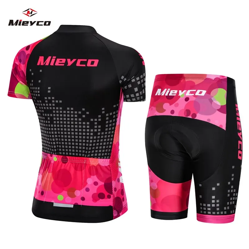 Tenue d\'équipe de vélo pour femmes, maillot de cyclisme vtt imbibé, ensemble de coussinets en gel 5D, vêtements de vélo de montagne d\'été, vêtements