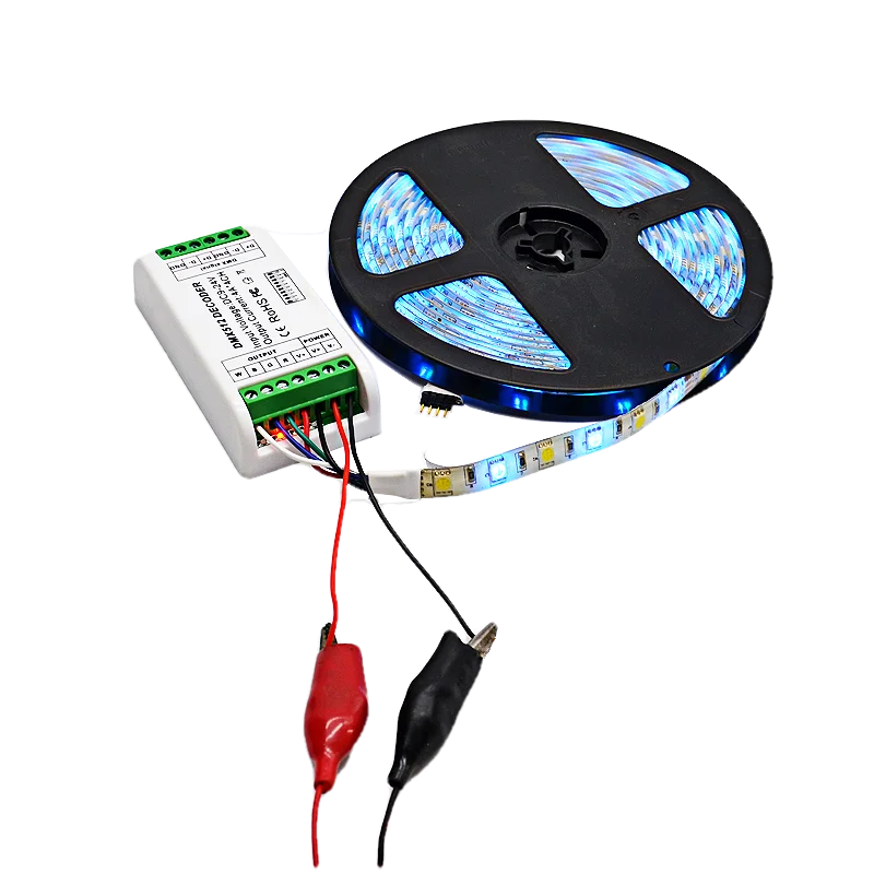 dmx 512 Controller 3-4CH Decoder white shell LED rgb controller or 3-4CH Bare Board dmx 512 Decoder controller DC9-24V