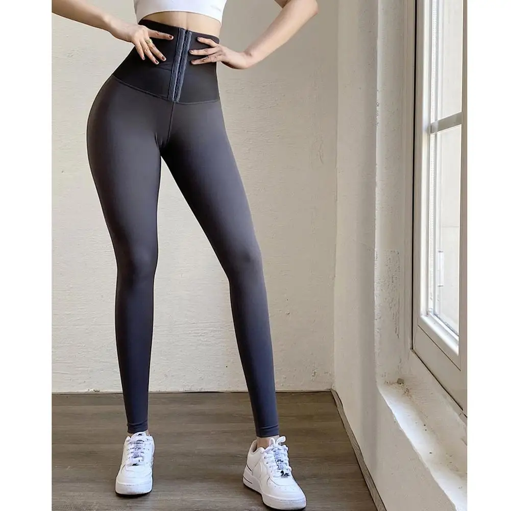 Women\'s Fleece Lined Leggings Heat Fleece Winter Leggings Thermal Leggings Double-Breasted Women Leggings High Waist Yoga Pants