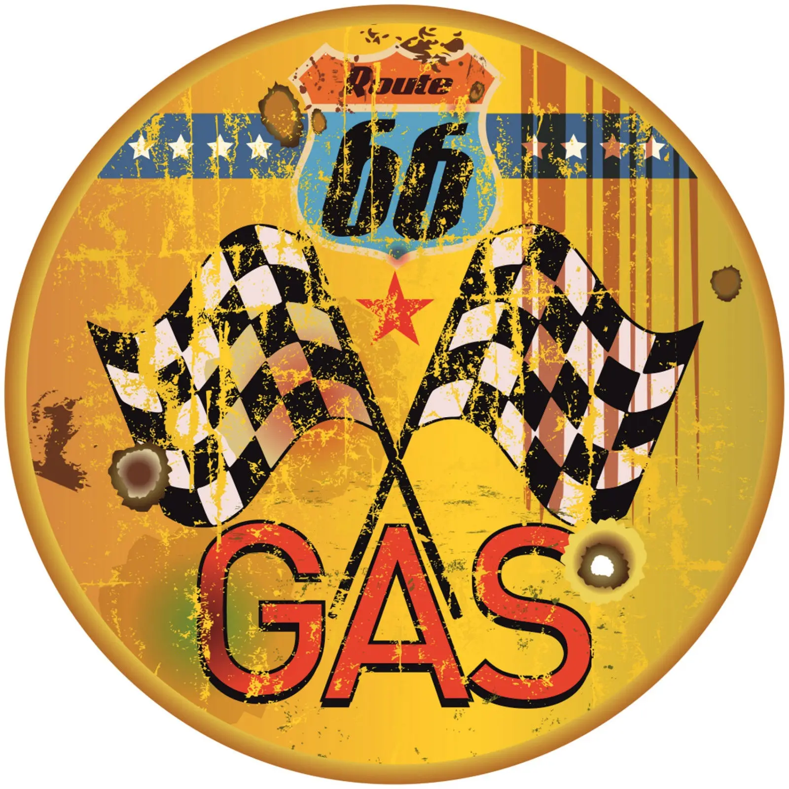 Gas Route66, старый школьный телефон, Кафе Racer Retro