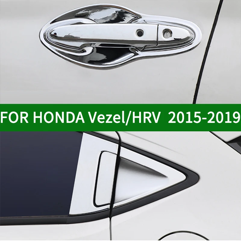 Chrome silver Front Rear Door Handle Bowl Cover Trim Molding For Honda HR-V Vezel HRV 2016 2017 2018 2019