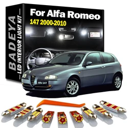 BADEYA 9Pcs LED Interior Map Dome Light Kit For Alfa Romeo 147 2000-2005 2006 2007 2008 2009 2010 Car Led Lamp Canbus No Error