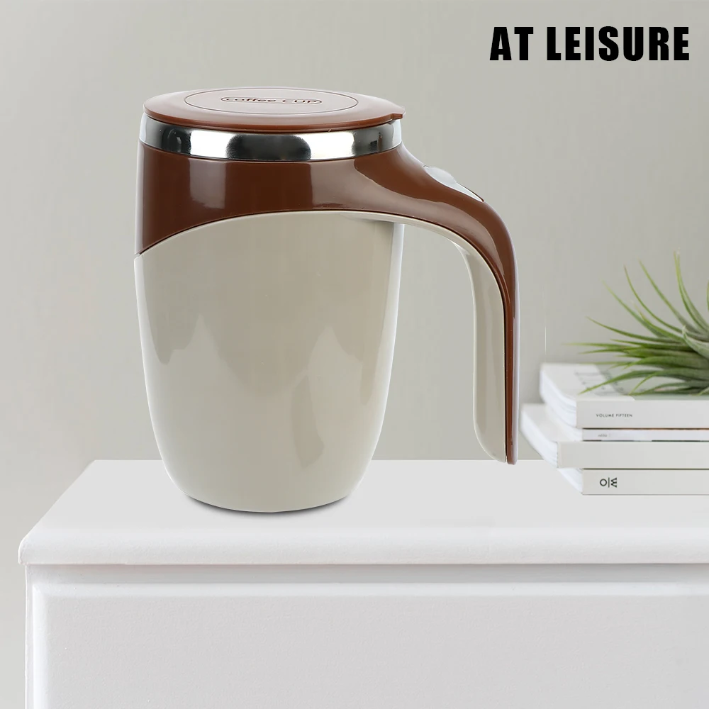 Magnetic Rotating Electric Milk Cup Auto Stirring Cup Lazy Coffee Stirring Cup Warmer Bottle Mark Cup 304 Stainless Steel