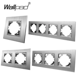 DIY Silver Metal Frame for Module EU Standard Switch And Socket Aluminum Frame Wallpad L6 Series