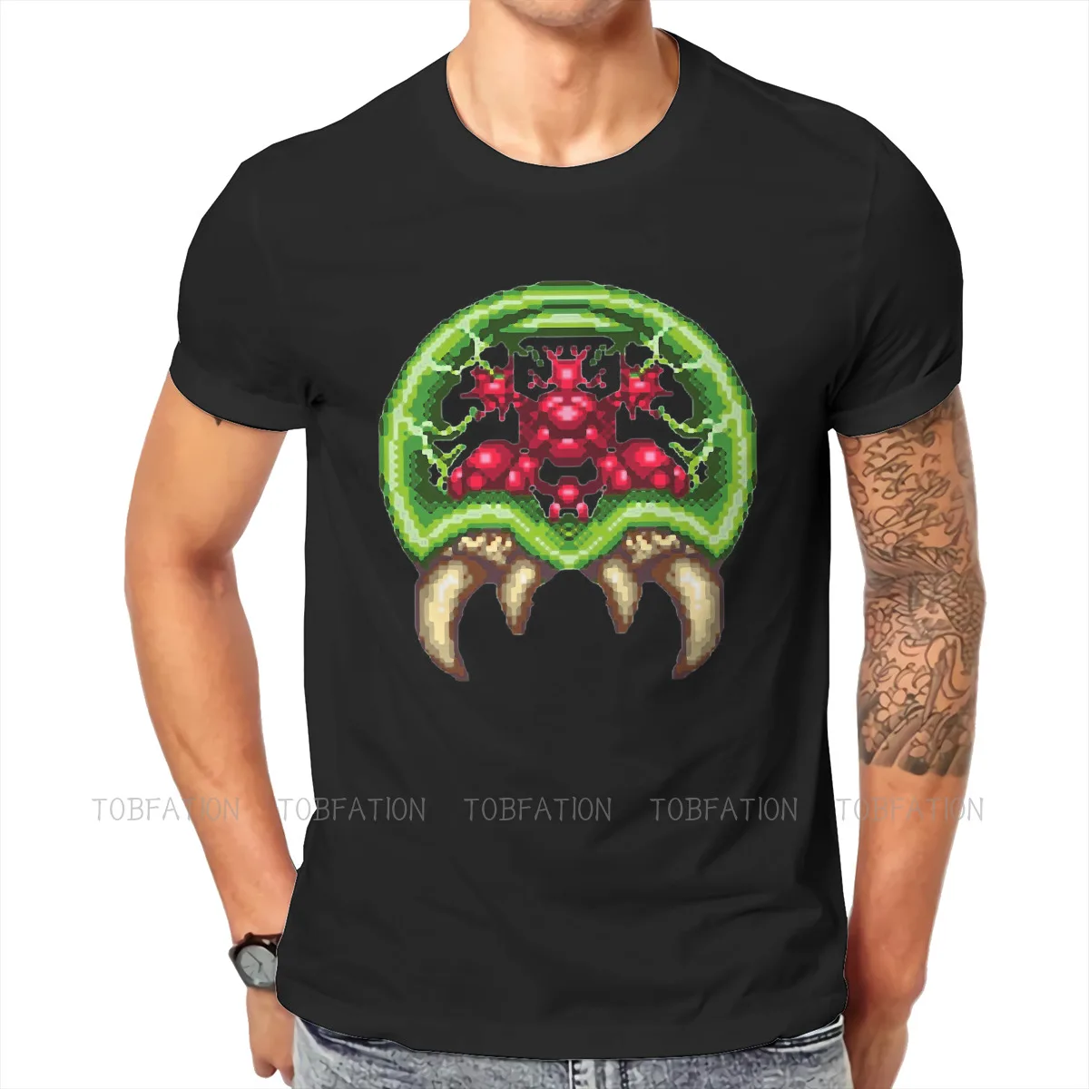 Super Metroid Game Crewneck TShirts Giant Personalize Homme T Shirt Hipster Clothing Size S-6XL