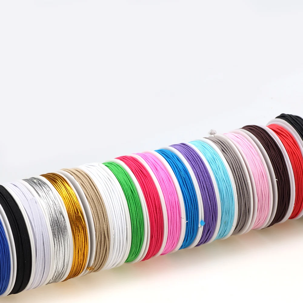 

Colored Round Elastic Line Ultra-Fine/Skirt Wrinkled Bottom Rope/Rubber Band 1.0MM/ 1.5MM DIY Necklace Bracelet Jewelry Making