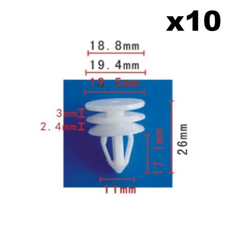 10 X зажимы дверные клипсы на внутреннюю панель автомобиля нейлоновый фиксатор 15076791 для FORGM S & T грузовиков 2002-UP