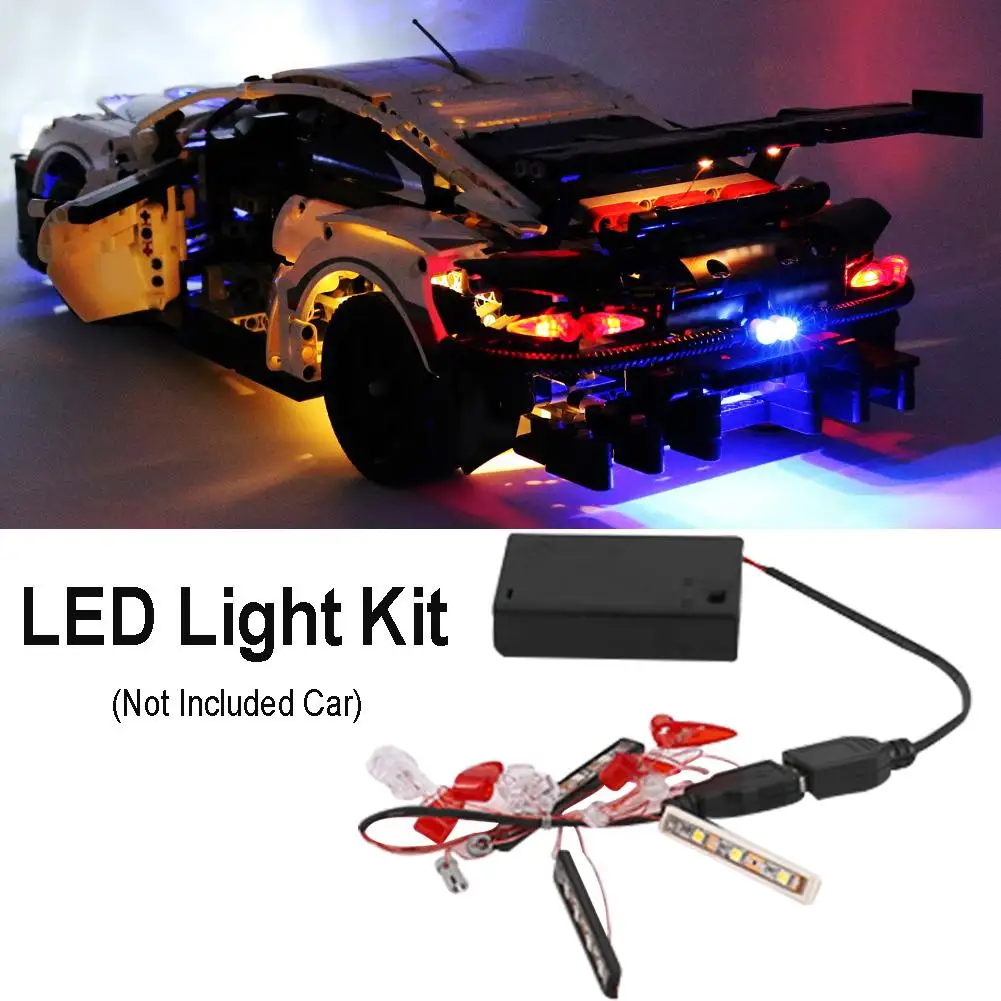 DIY Light Up Kit Compatible For -42096 Technical Series For Porsche 911 RSR Lighting Blocks