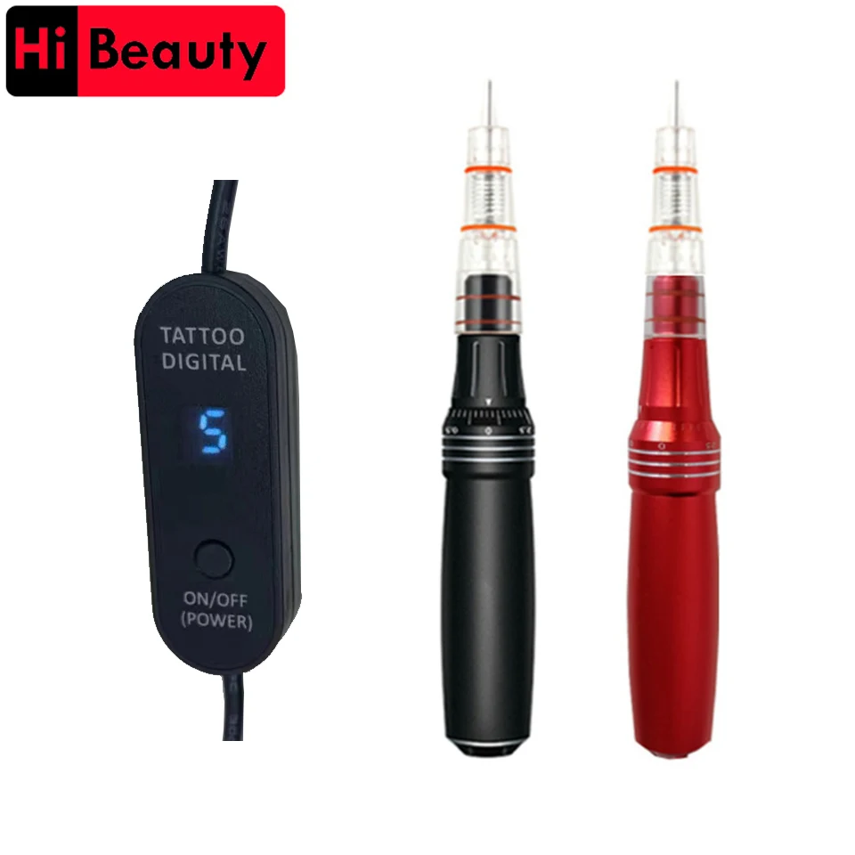 

Electric Auto Rotary MTS Derma Therapy Makeup Tattoo Pen Machine Digital Controller For Eyebrow Lip Line Permanent Makeup