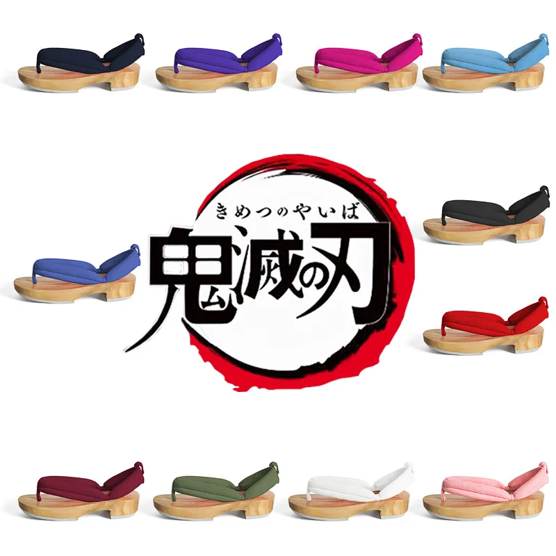 Japanese Ninja Shoes With Socks Anime Cosplay Costumes Kimono Traditional Geta Flip-Flops Sandals Women Flat Slippers Clogs