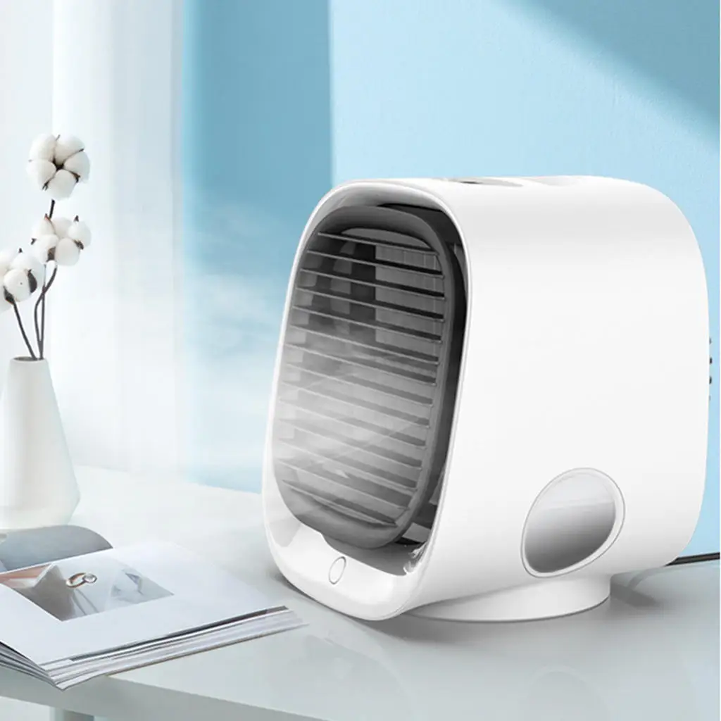 Mini Desktop Air Conditioner USB Small Water Cooling Fan Humidifier Purifier