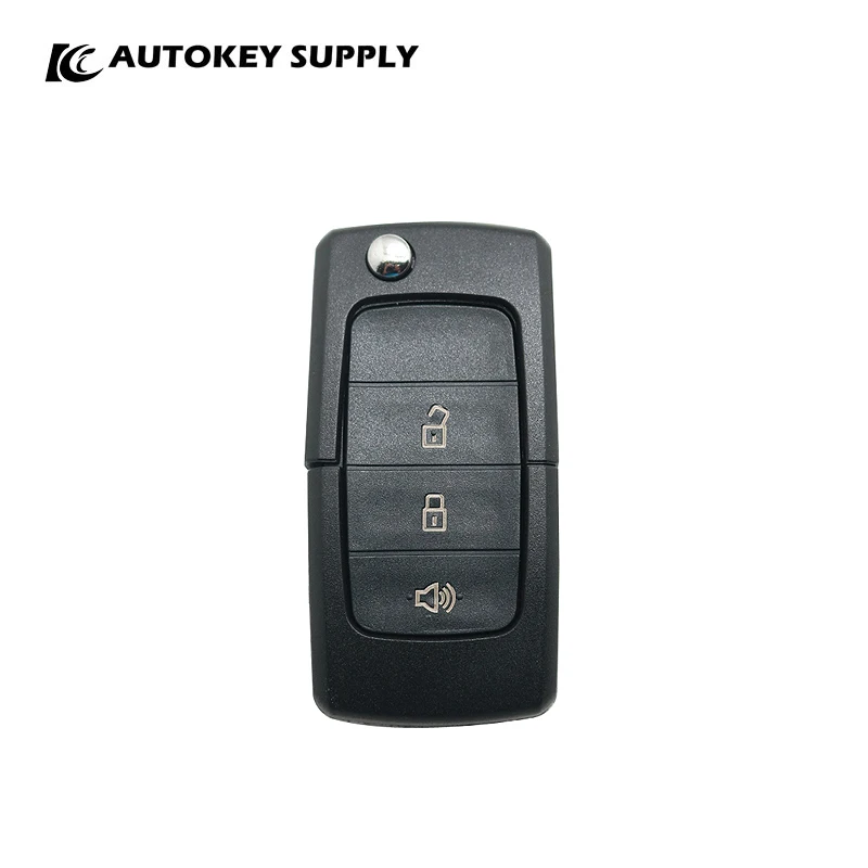 For Ford 3 Buttons Remote Flip Key (Panic Buton) Complete 433Mhz - 315Mhz  Autokeysupply AKFDC408-34H