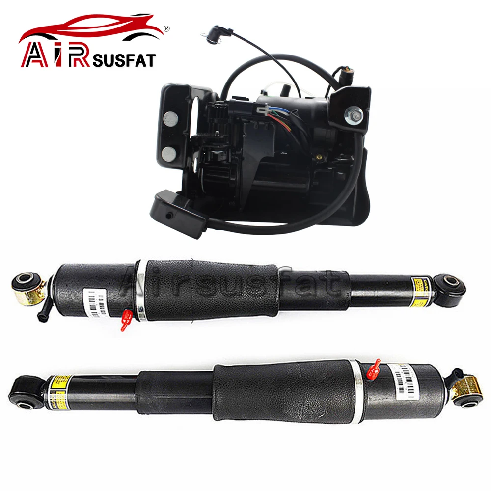 Air Suspension Shocks + Compressor Pump For GMC Yukon For Cadillac Escalade For Chevy Tahoe Suburban 15254590 25979391 19299545