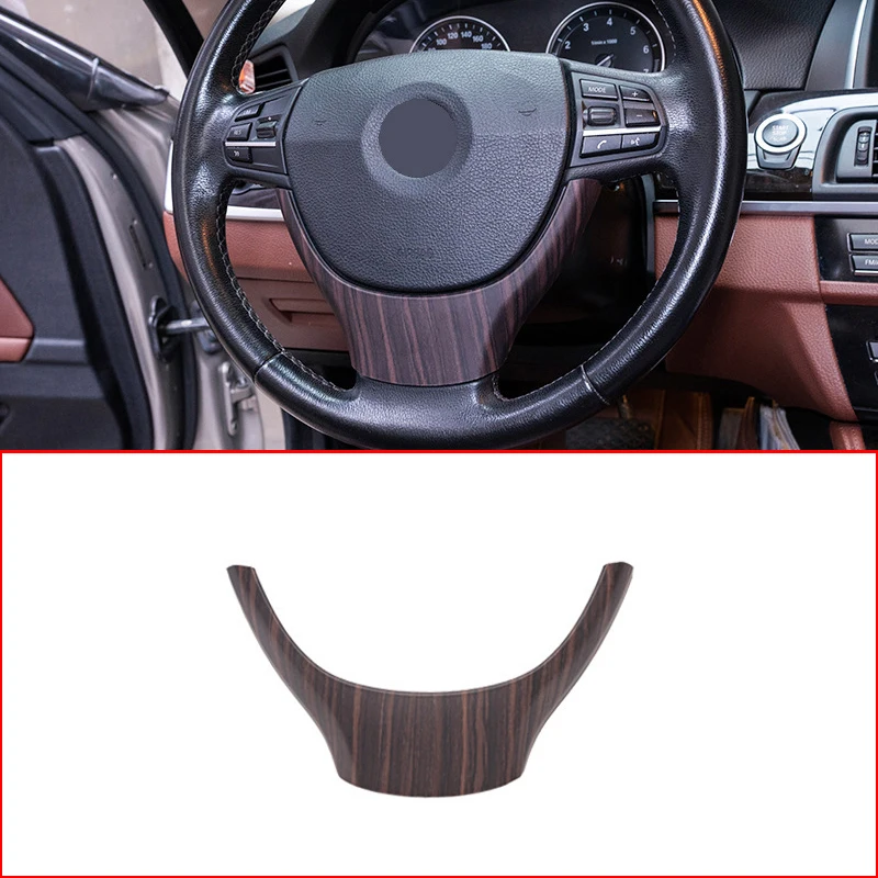 

1pcs Carbon Fiber Pattern Car Interior Steering Wheel Decoration Cover Trim Stickers for BMW 5/7 Series F10 F18 GT 2009-2017