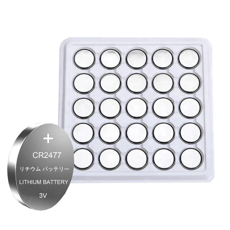 

25pcs CR2477 BR2477 3V lithium batteries DL2477 ECR2477 LM2477 KCR2477 CR 2477 Button Coin Cell battery Lithium batteria