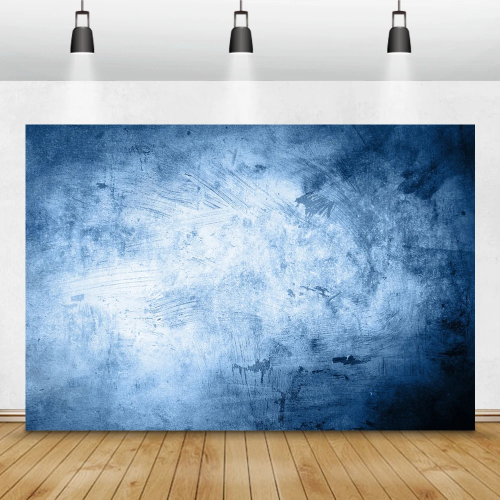 

Laeacco Gradient Blue Solid Color Photography Backdrops Abstract Grunge Portrait Newborn Photo Backgrounds Pregnant Photocall