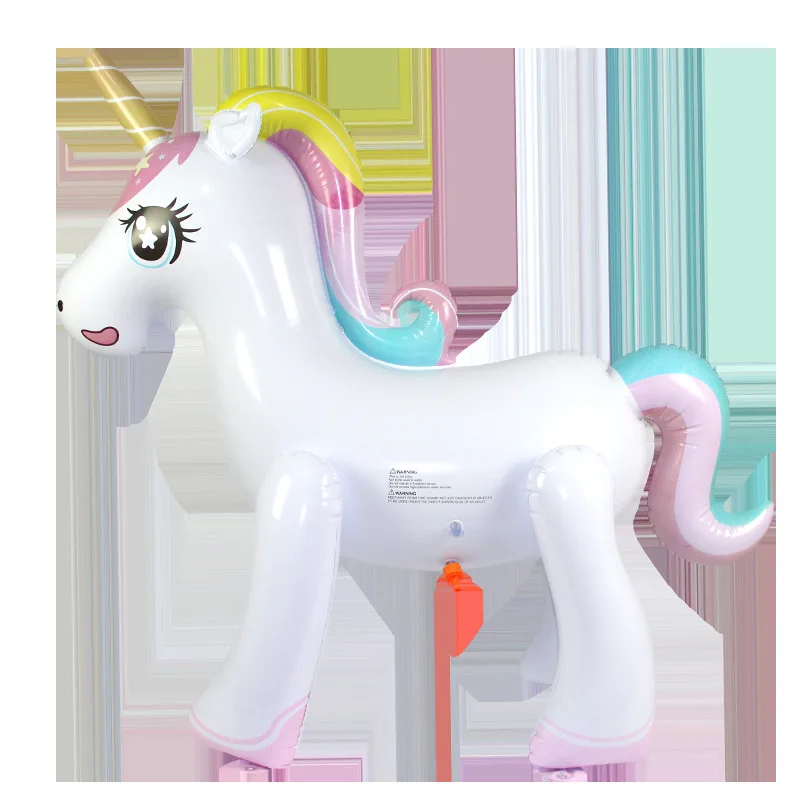 Inflatable Unicorn Swimming Floatting Row Pool Float Ride-On Water Spray Toy Children Water Holiday Party Toys Piscina Mattress