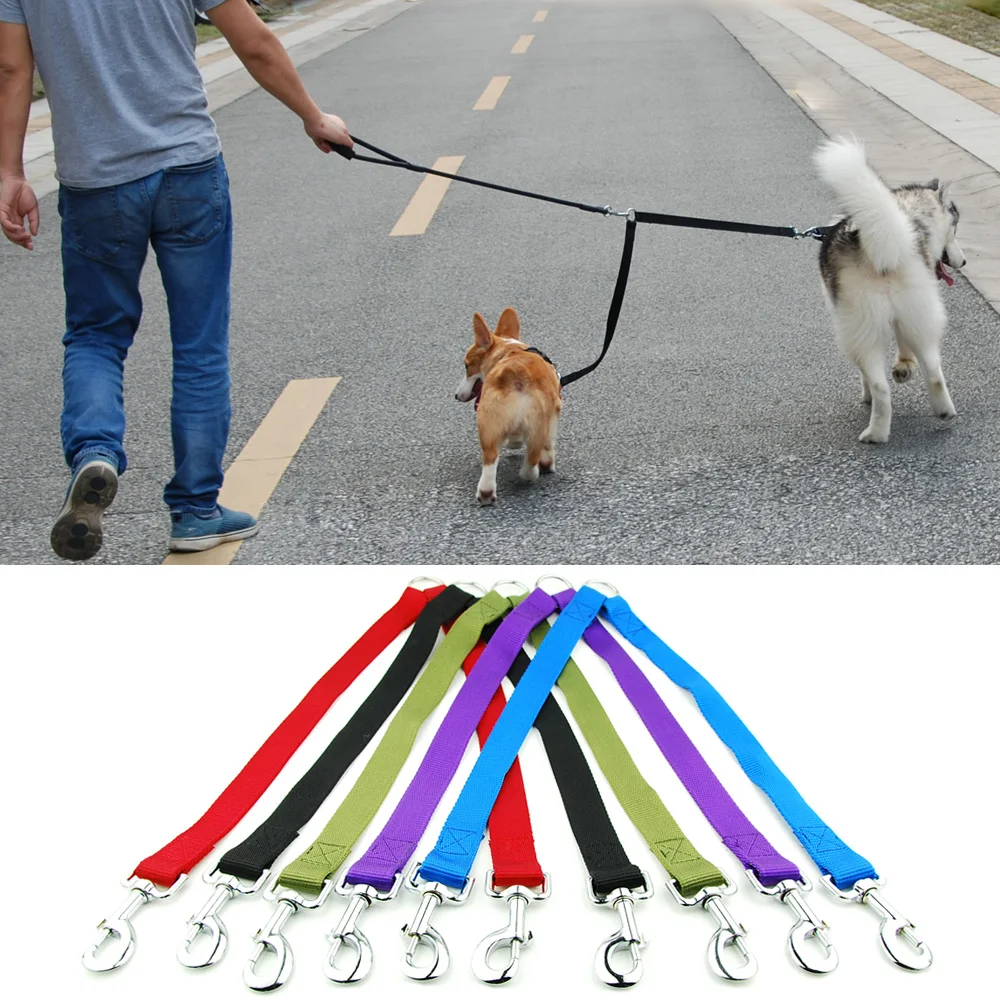 Double Leashes Pet Dog Coupler Leash Walking Lead Traction Rope for Two Dogs Running or Training Rope Leash Pet Accessorie