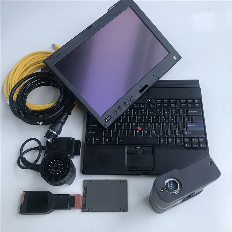 

2024 For BMW Scanner ICOM A2 Diagnostic Tool with Software Expert Mode 720gb SSD Thinkpad X201t i7 4g 90% New Laptop Full Set