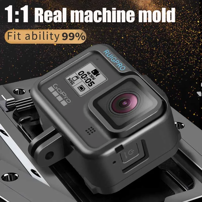 Per Gli Accessori GoPro Hero 8 Telaio di Protezione Caso Videocamera Housing shell Per Hero8 Nero Regalo di un obiettivo della copertura della Macchina Fotografica di Azione