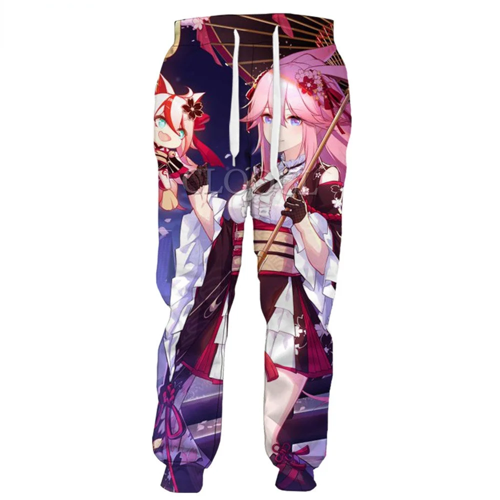 Men Trousers Games Genshin Impact 3D Print Anime Women Clothing Fashion Sweatpants Unisex Hip Hop Jogging Pants