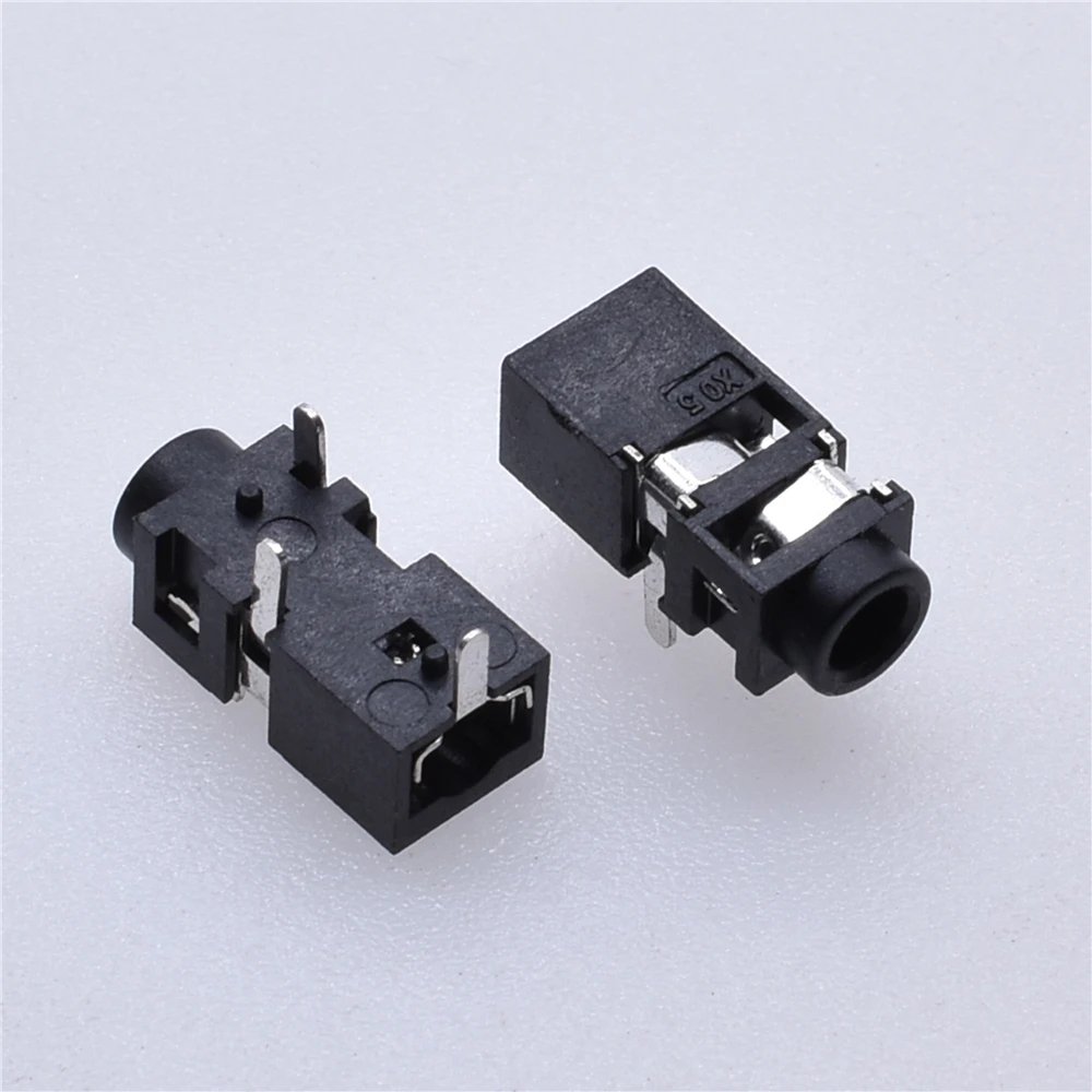 PJ-208 2.5mm earphone socket 2.5 Phone jack connector 4 pin dip Headphone Jack 3 pin Audio socket connector Good quality 0.5A30V