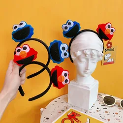 Cute Elmo Furry Doll Kids Grown-up Party Headdress Headband Hairband Birthday Festival Party Costume Favor Goodie Decors