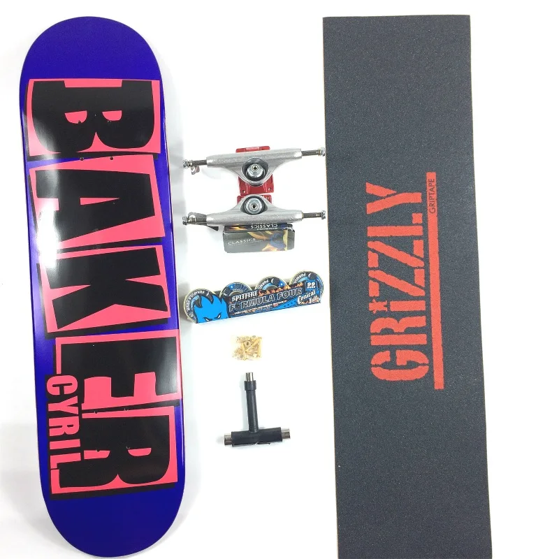 Complete Baker Of Professional Canadian Maple Skateboard Double Rocker High-Level Skaters 7.75 7.8 8.0 8.1 8.2 8.3 8.5 Size