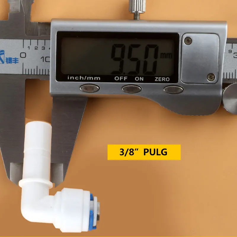 Tubo de cotovelo de parafuso 1/4 "-3/8", conexão rápida, 1146 tubulação, plugue rígido, diâmetro articulado 9.5mm, aquário ro, filtro de água, sistema de osmose reversa