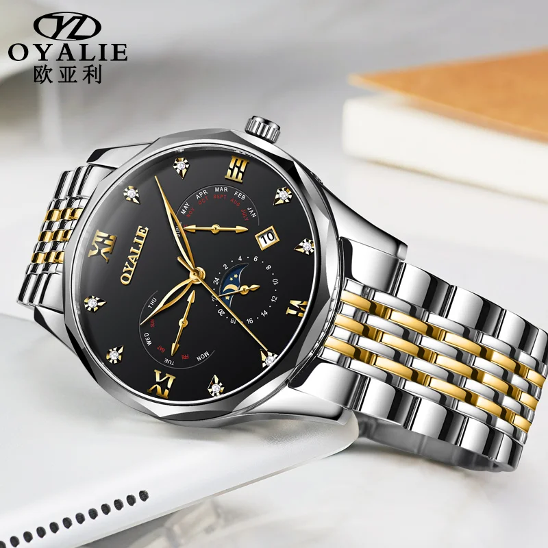 Watches Men's Automatic Mechanical Watches Refined Steel Multifunctional Waterproof Watches