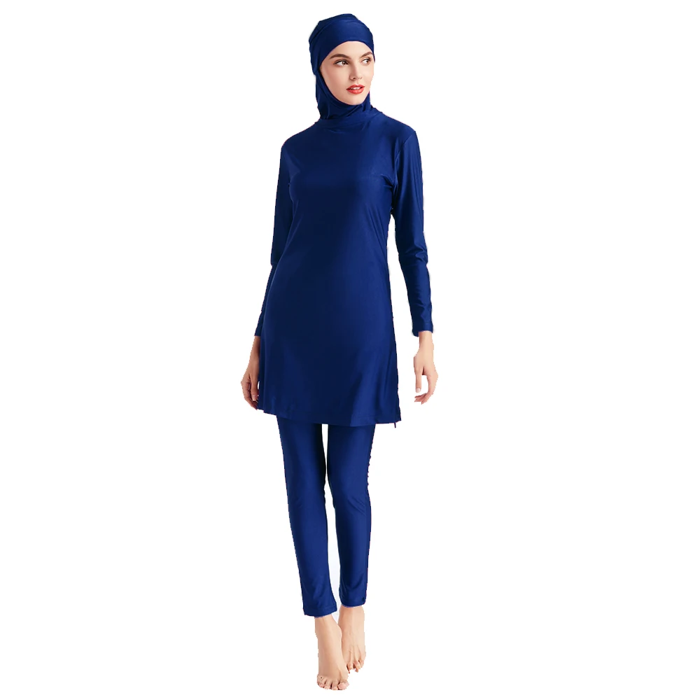 Women's Muslim Swimwear Islamic Long Sleeve Swimsuit Burkinis Beach Full hijab Modest Hooded Large Size Pants