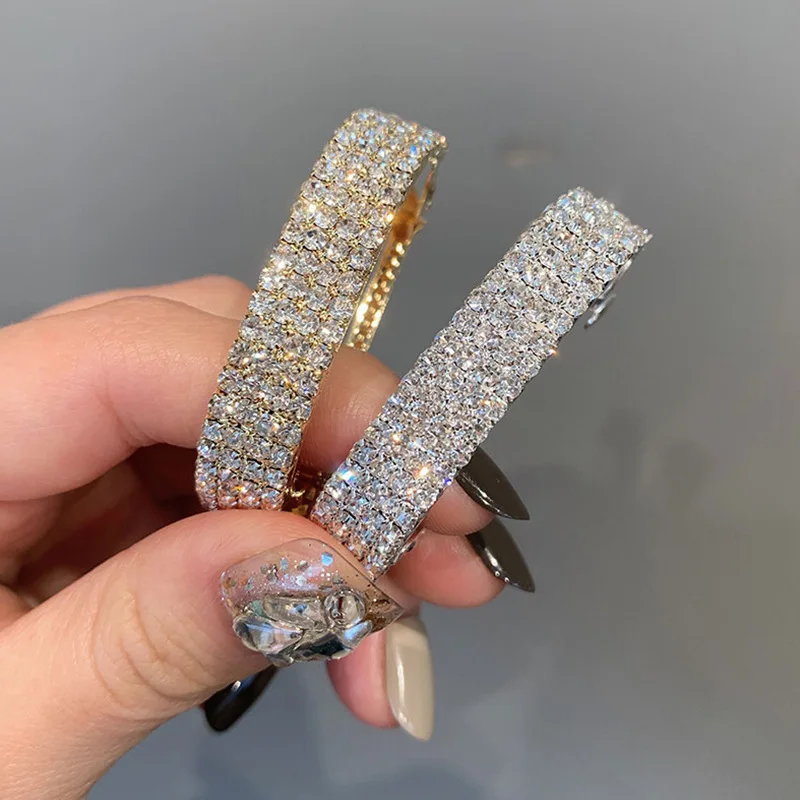 Exquisite diamond-studded hairpin back head temperament clip wild ponytail buckle net red 2021 new plate hair headdress