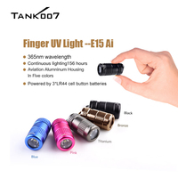 TANK007 E15 UV 365nm LED Flashlight Light Keyring EDC Keychain Torch Light Lamp Torchlight Portable