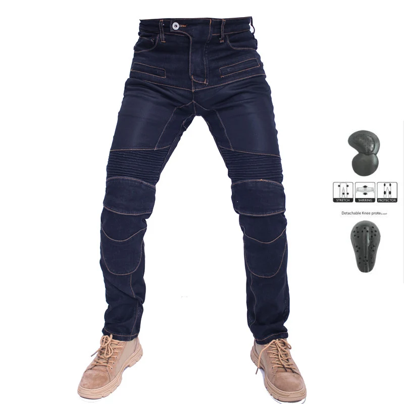 New PK719 Jeans Leisure Motorcycle Men's Off-road Outdoor Jean/cycling Pants With Softer Protect Equipment And Mesh