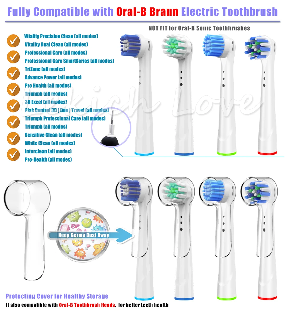 4 шт., насадки для электрической зубной щётки Oral B