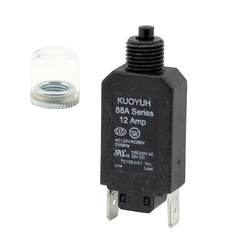 3A 5A 6A 8A 10A 12A 16ACircuit Breaker Thermal Protection Switch Device Overload Protector Switches for Motors Transformers