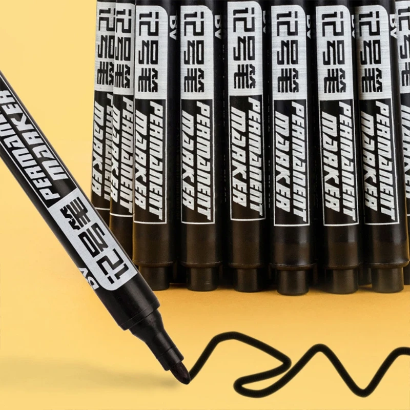 지울 수 없는 방수 마커 브러시 펜, 스케치 기반 마커, 드로잉 펜, 미술 용품, 디자이너 페인트 펜, 10 개