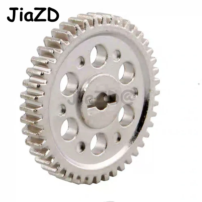 Aluminium Alloy Mental 44T Steel Speed Drive Diff Main Gear for HSP RC 1:10 Model Car Silver 05112 RC Car Accessories Y001