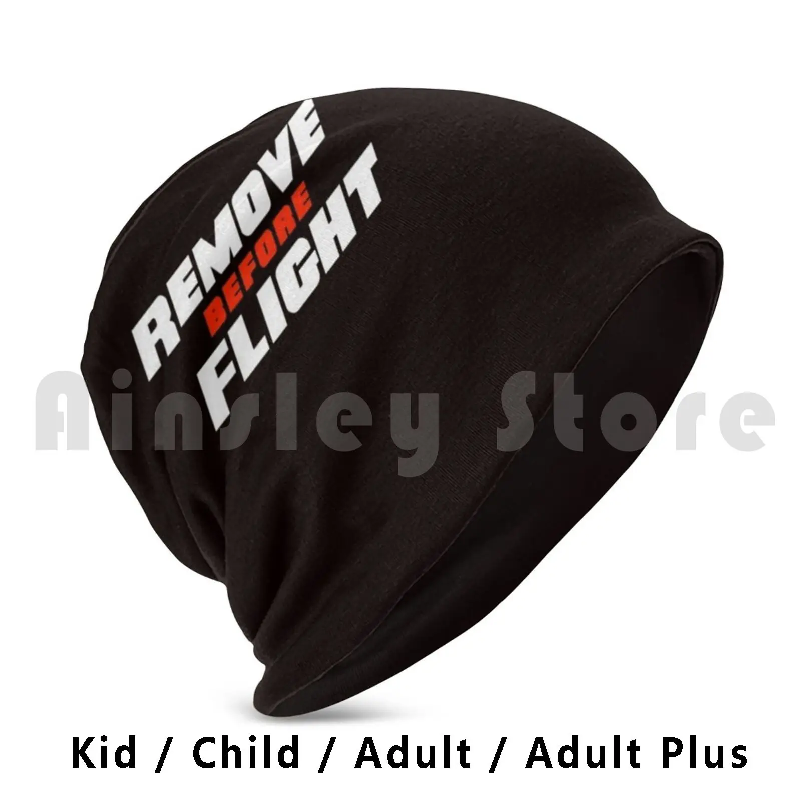 Remove Before Flight Beanies Knit Hat Hip Hop Flight Pilot Before Airplane Mechanic Aviation Remove