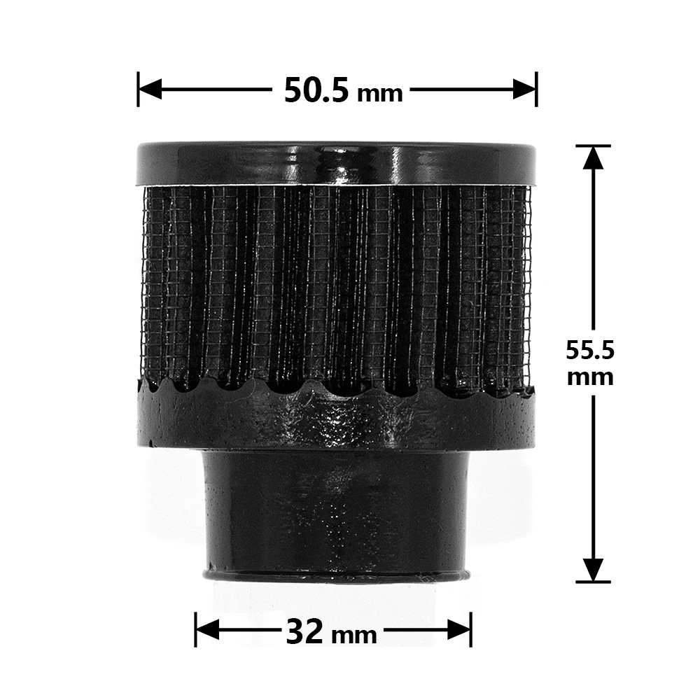 25mm Car Motorcycle Air Filter Clip-On Auto Round Conical Cold Air Intake Filter Kit Vent Crankcase Breather Part Auto Accessory