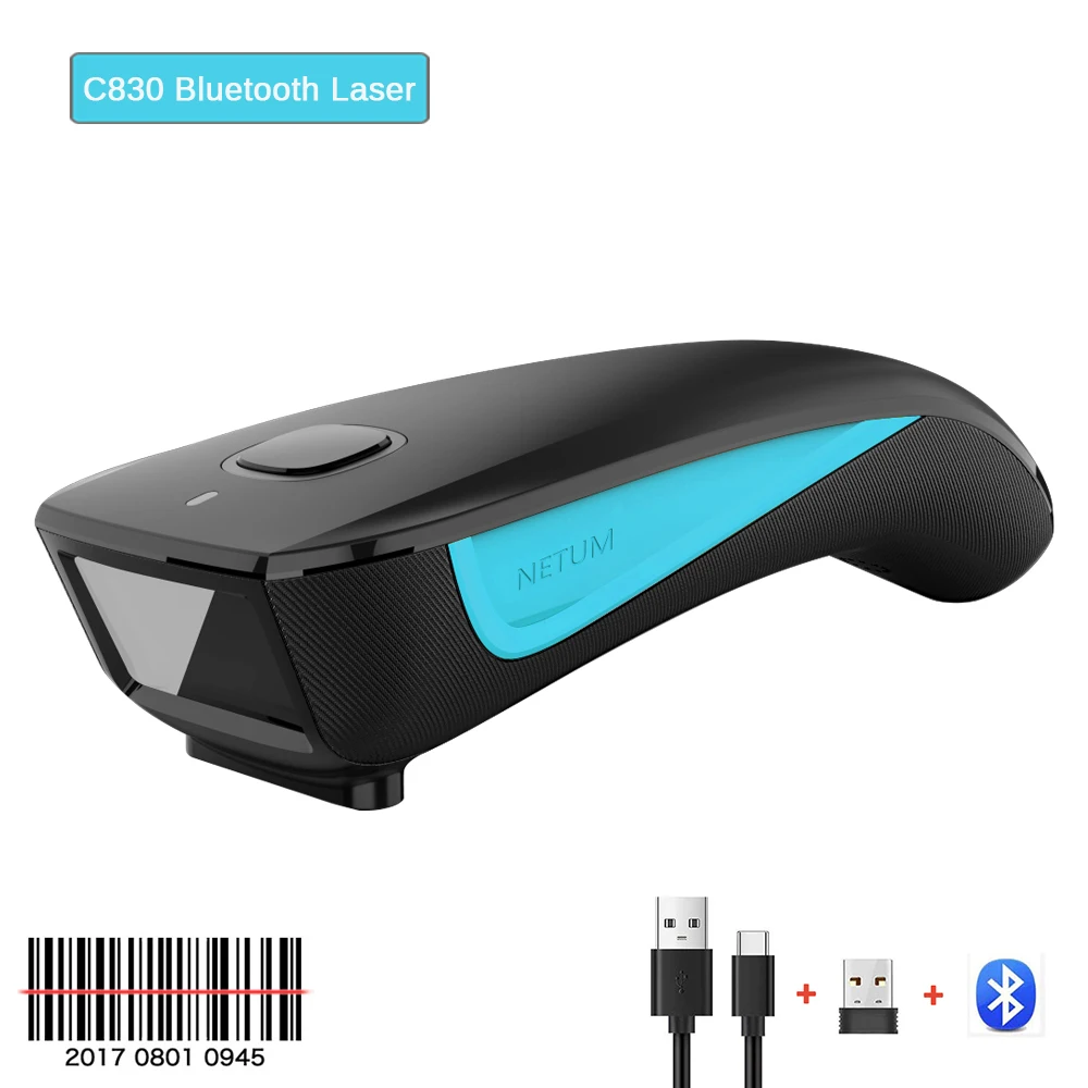 Top C750 Bluetooth QR 2D Barcode Scanner AND C830 Wireless Laser 1D usb Bar Code Reader for IOS Android Windows Mobile Payment